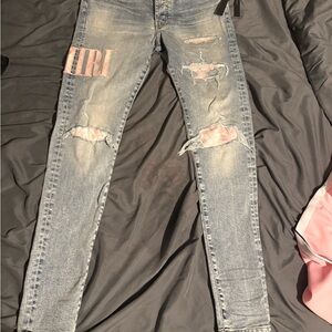 amiri jeans wore once for my birthday